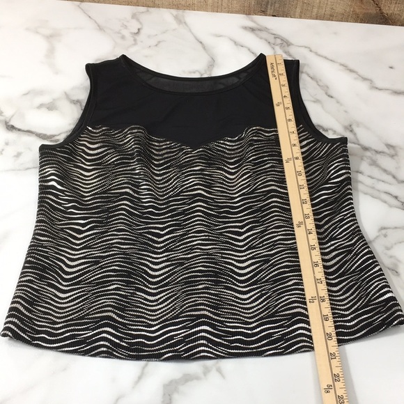 Joseph Ribkoff Trends Black White Animal Print Tank‎ Top Womens Sleeveless Zebra - Picture 7 of 7